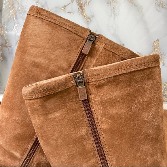 UGG Tall Suede Fur-lined Boots - Picture 8 of 11